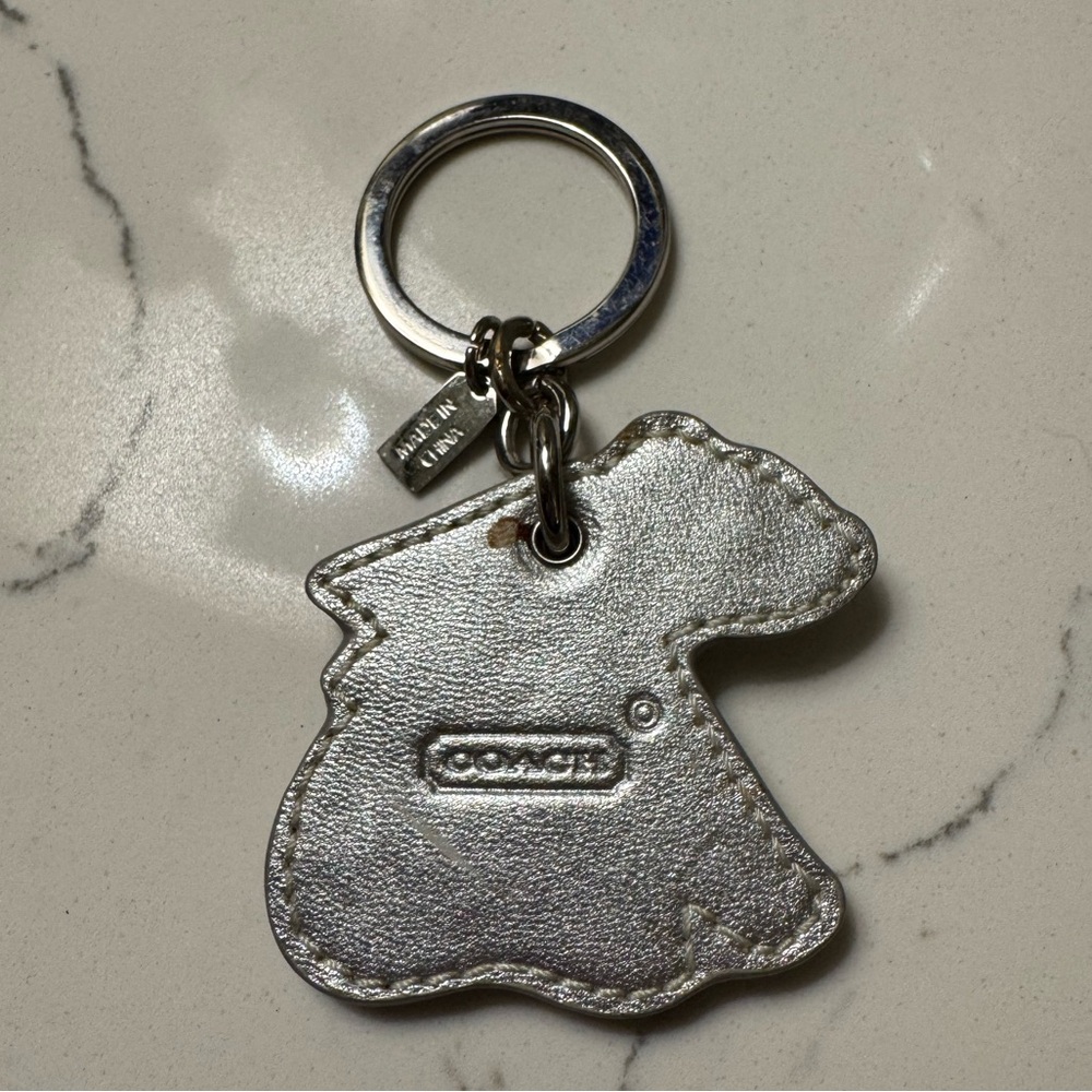Coach Polar Limited Edition Polar Bear in Scarf Patent Leather Keychain - Picture 3 of 6